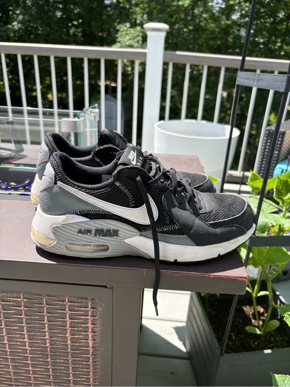 Nike Air Max Men's Black and Gray Athletic Shoes